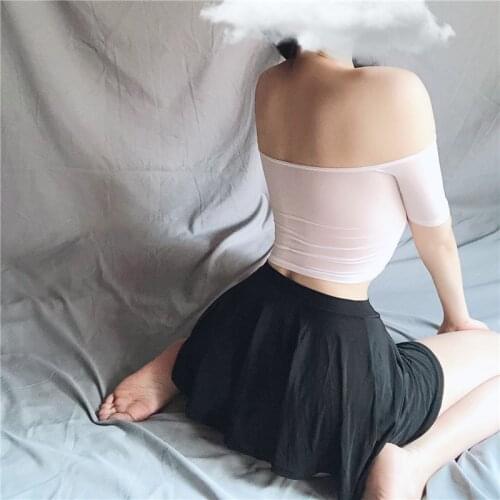 Club Sexy Wear Sheer See Through Skirts Sexy Women Ice Silk A-Line Pleated Skirt Low Rise Waist Ruffled Skirt Micro Mini Skirt