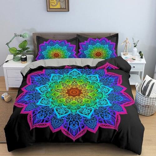 3D Mandala Floral Bedding Sets Duvet Cover Comforter Cover Bedclothes Twin/Queen/King Size for Kids Bedding