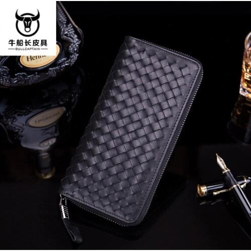 Wallet Mens Leather Clutch Bag Mens Multi-function Long Zipper Wallet Multi-card Slot Unisex Coin Wallet