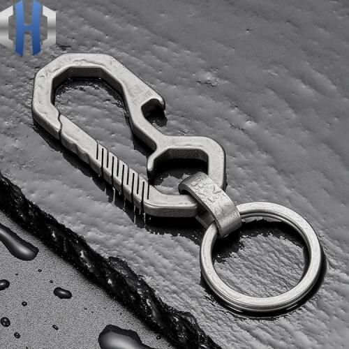 Creative Titanium Car Keychain Personality Multi-function Key Ring