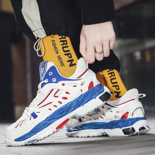 Fashion Blue Mesh Women Sneakers Paltform Non-Slip Women Gym Shoes Lace Up Breathable Couple Designer Sneakers Deportivas Hombre