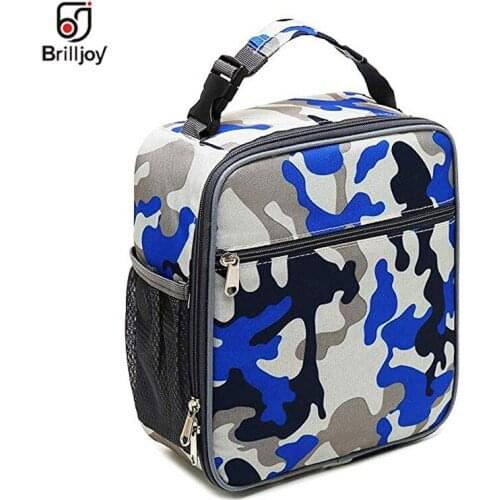 Brilljoy Lunch Boxes Bag for Kids Animal Printing Reusable Lunch Box thermal bag Containers for Boys Girls Insulated Lunch Bag