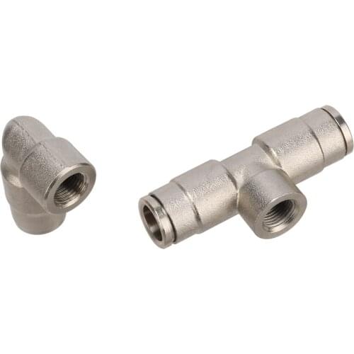 Brass pipe joint 1/8" female thread to 3/8" pipe connection interface connector1/8" thread for agricultural nozzle tee joint3pcs
