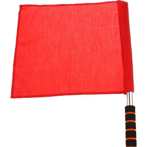 MagiDeal Professioanl 1Pc Athletic Handheld Flag Stainless Steel Referee Flag Track And Field Signal Flag 4 Color Choose
