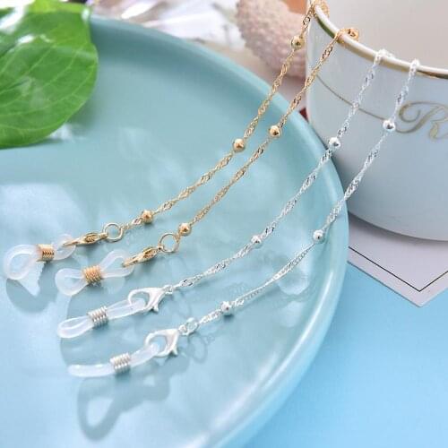 Fashion Mask Hanging Rope Multifunction Necklace Face Pearl Lanyard Mask Glasses Holder Traceless Ear Hanging Rope Two Hooks