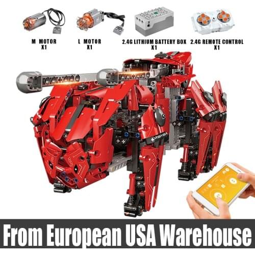 MOULD KING 20005 The APP RC Motorized Walking Tank Model Assembly High-Tech Building Blocks Bricks Kids Christmas Gifts Toys