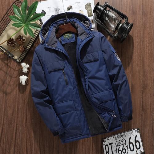 Men Winter Thicken Outdoor Hiking Jacket Fashion Warm Cotton Coat 2021 Men Climbing Windbreaker Jacket Windproof Waterproof Coat