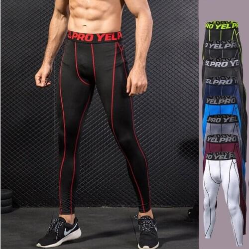 New Compression Running Pant Men Quick Dry Elastic Tights Sportwear Jogging Fitness Leggings Gym Clothing