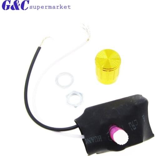 1PC New Tone Table Lamp Full Range Dimmer Rotary Switch 2 Wire Connector Gold diy electronics
