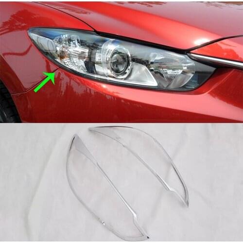 OUBOLUN ABS car accessories Car body kits headlight cover 2pcs For 2014 MAZDA 6