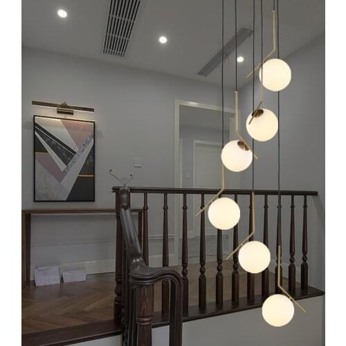 Pendant nordic light Stair lamp long pendant light postmodern light creative personality living room shop home decor lights