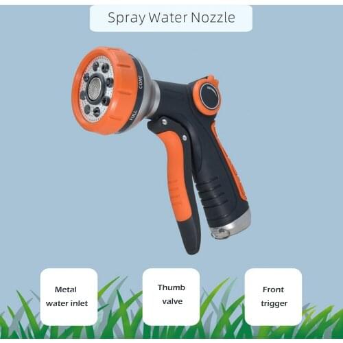 Watering Gun Garden Nozzle Hose Nozzle Adjustable Nozzle Water Gun Lawn Hose Multifunction Garden High Pressure Sprayer