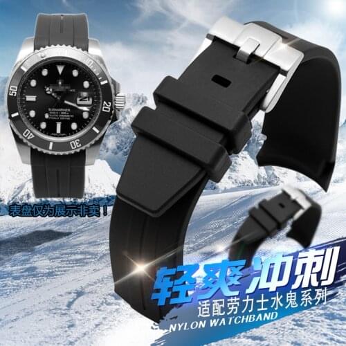 Silicone Watch Strap for Rolex Water Ghost Green Submariner Ghost King Explorer Watch Band Diving Rubber Accessories Men 20 21mm