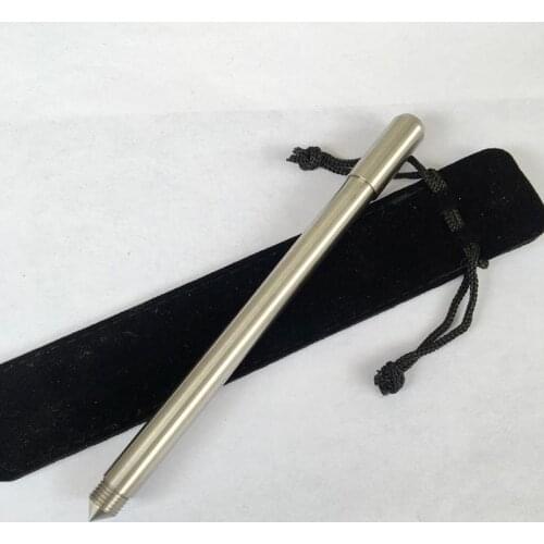 5 pcs Handmade Stainless Steel Gel ink Pen 0.5mm Metal Pen Cone Design Self-defense tool outdoor Writing Instrument Stationery