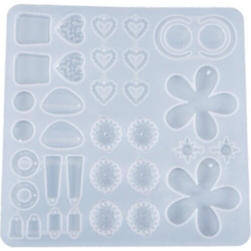 Earrings Danglers Casting Silicone Mould Crystal Epoxy Resin Mold DIY Crafts Jewelry Ear Pendants Making Tools