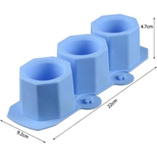 Silicone Pot Molds Form Arts Craft Polygonal Cup Moulds DIY Succulent Flowerpot Clay Plaster Gypsum Mold 3 Holes Concrete Mould
