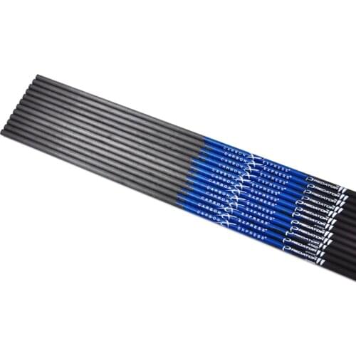 12PCS 30" Spine400-900 Pure Carbon Arrow Shafts ID4.2mm Recurve Bow Hunting Shooting Arrow Archery