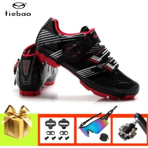 TIEBAO men women sapatos ciclismo montanha self-locking breathable mountain bike sneakers add spd pedals Athletic riding shoes