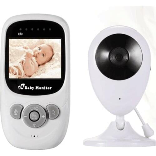 2.4'' Video Baby Monitor with Camera and Audio, Room Temperature, Infrared Night Vision, 2 Way Talk, Lullabies, One-Click Zoom