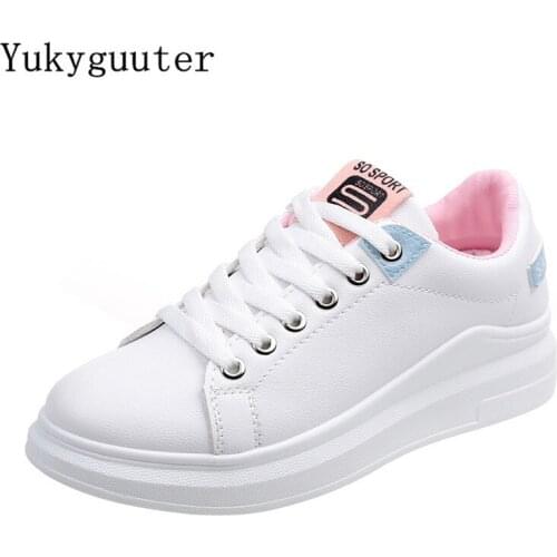 Sneakers Women Chunky Shoes Fashion Outdoor Athletic Breathable Lace Up Flats Skateboarding Female Sport High Quality