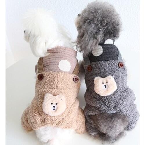 Winter Pet Clothing Small Dog Jumpsuit Coat Warm Dog Jacket Puppy Outfit Chihuahua Yorkshire Bichon Poodle Pants Fleece Clothes