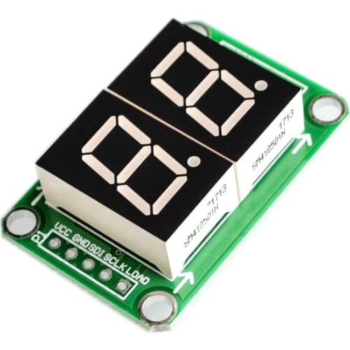 10PCS/LOT 74HC595 Static Driving 2 Segment Digital Display Module Seamless Can Series 0.5-inch 2-bright Red