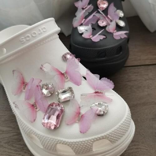 2021 New Brand Croc Charms Fashion Croc Charms Designer Three-dimensional Butterfly Shoe Charms Shoe Accessories for Gifts