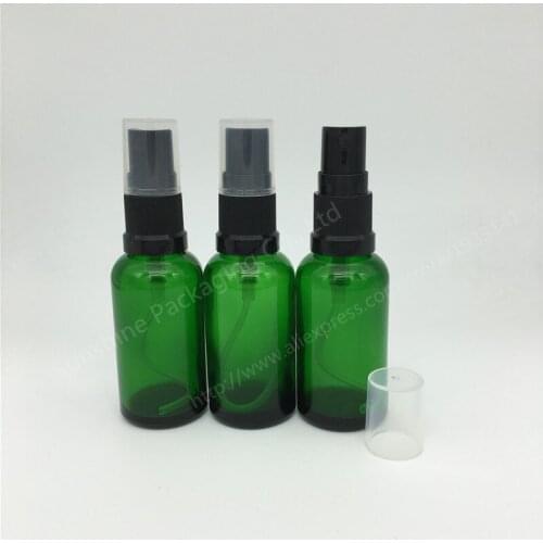 500pcs 50ml Green Glass Spray Btomizers Perfume Bottles Refillable Atomizer Glass Bottle Container With Fine Mist Sprayer