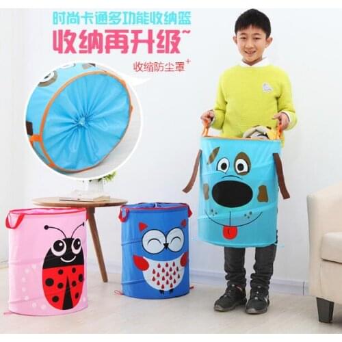 Large Dirty Clothes Basket Cartoon Toy Storage Basket Folding Laundry Basket