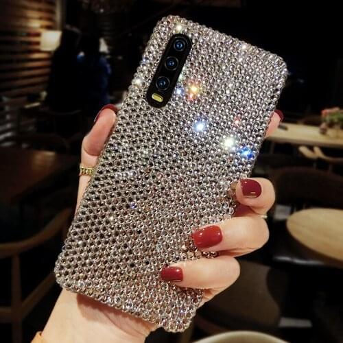 Full Bling Crystal Diamond Case Cover For iPhone 12 Mini 11 Pro XS Max XR X 8 7 6 6S Plus SE 2020 Luxury Shiny DIY Handmade Case