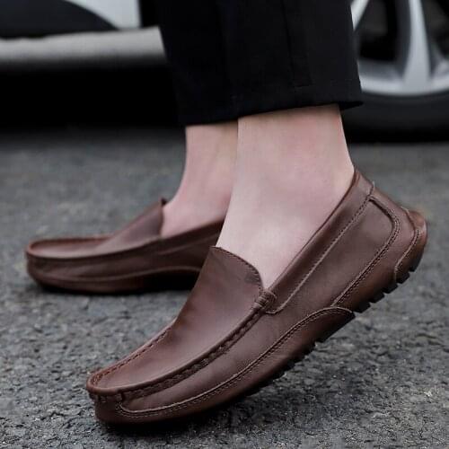 Black para cuero sapato shoe causal leather for casual sport men fashion casuales new male flat zapatos loafers 2020 man spring