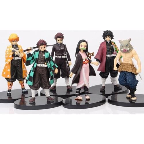 Demon Slayer PVC Action Figures Tanjirou Nezuko Anime Kimetsu no Yaiba Figurine Model Toys
