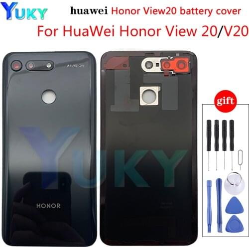 For Huawei Honor View 20 V20 Battery Cover Back Glass Rear Door Housing Case Glass Panel PCT-AL10 PCT-L29