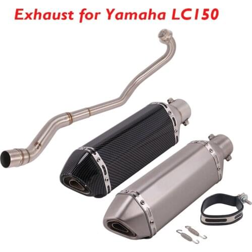LC150 Motorcycle Exhaust Muffler Escape Tip Front Header Connector Section Link Tube for Yamaha LC150