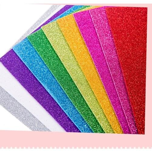 2mm Thick Glitter Foam Sponge Paper 21 x 29 cm Handmade Craft Paper DIY Foam Paper Flower Party Decoration Scrapbooking Card