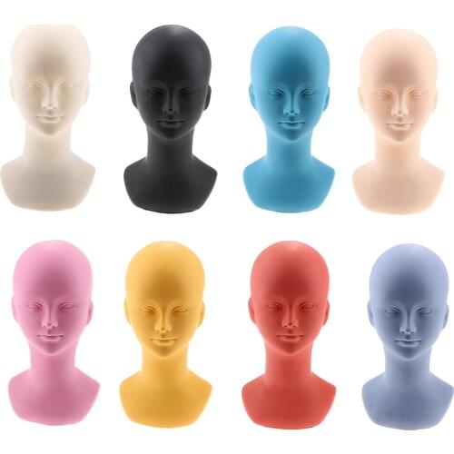 PVC Mannequin Manikin Head Realistic Head Model Stand for Wigs Display Making Styling Hats Caps Headphones Display