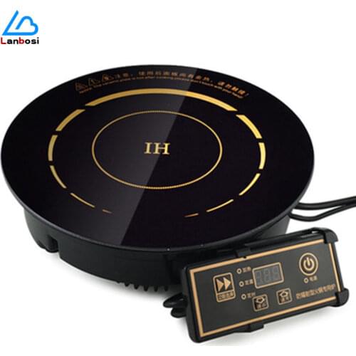 Commercial 3000W Induction Cooker High-Power 6-Speed Touch-Type Embedded Circular Induction Cooker
