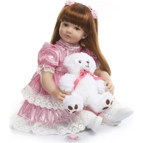 Reborn toddler babies girl alive doll 60cm full silicone vinyl reborn baby doll newborn princess bebes reborn bonecas kids gift