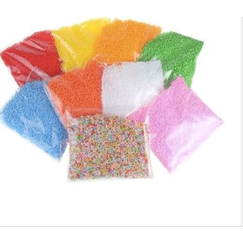 1-3mm 4*7000Pcs Polystyrene Styrofoam Foam Mini Beads Ball DIY Assorted Colors Decorate DIY floam slime balls