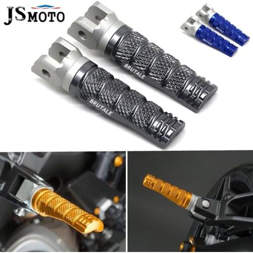 Motorcycle Passenger Pedal Foot Pedals Pegs CNC Aluminum Rear Footrest Pegs For MV Agusta BRUTALE 675 800 920 Beutale 2010-2016
