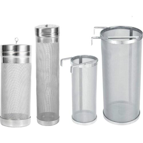 Stainless Steel Beer Hop Filter 300 Micron Beer Beverage Filter DIY Cartridge For Home Brewed Beer Particles Hop Filter Beer
