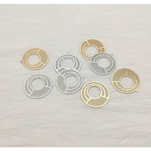 New arrival! Mix color 30mm 50pcs Copper round-shape Charm for earrings,Earring parts,jewelry findings