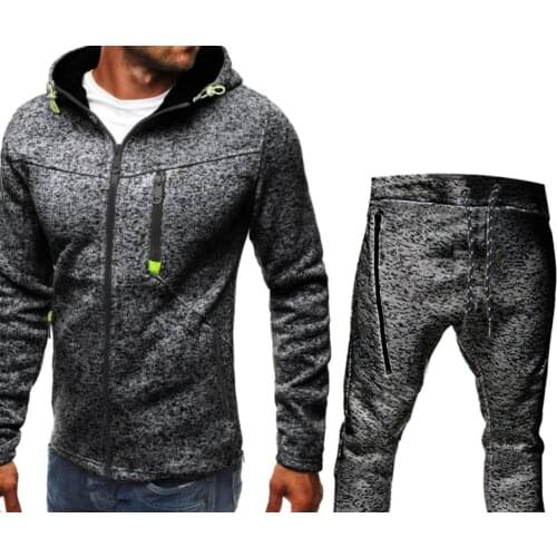 New mens long sleeve spring, summer, autumn and winter suit for mens 2020 round neck hat leisure printed sports suit