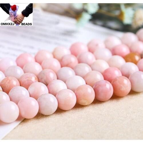 OMH Wholesale JD100 46810 12 14mm Natural Jewelry DIY Making Bracelet Necklace Natural AAA 5A Pink Opal Loose Spacer Round Beads