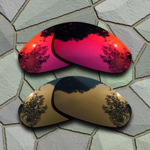 Violet Red&Bronze Copper Sunglasses Polarized Replacement Lenses for Oakley Juliet