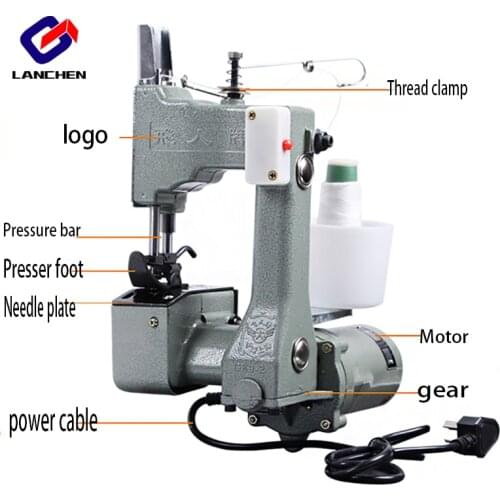 Portable hand-held bag sealing machine seaming machine