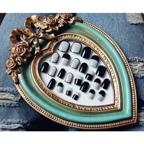 Tips Transparent Half Cover Fake False French Nail Art Artificial Acrylic Gel UV Manicure Design Set DIY Tool