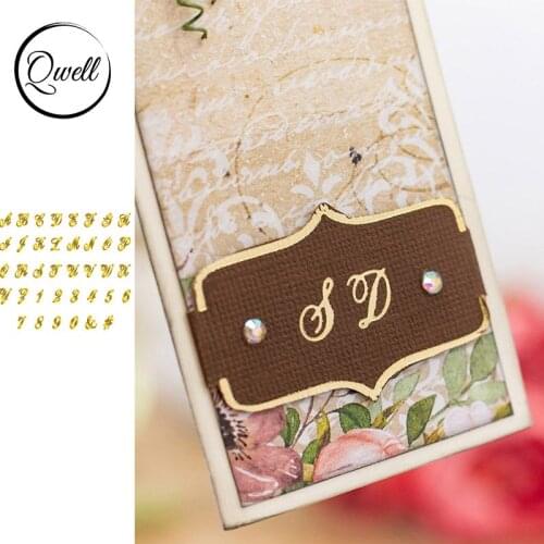 QWELL Word Alphabet Metal Hot Foil Plate for Scrapbooking and Cards Making Paper Craft New 2019 die