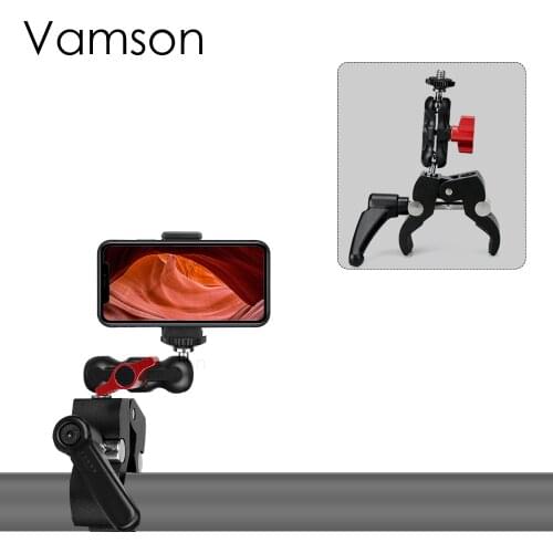 For LED Light Support/for Camera Monitor with 1/4 for Gopro/SLR/Cell Phone Adjustable Universal Magic Arm Small Ballhead Monitor