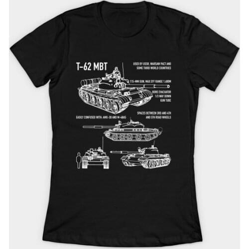 T-62 Russian Main Battle Tank Blueprint Womens T-Shirt